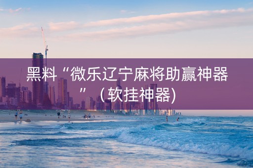 黑料“微乐辽宁麻将助赢神器”（软挂神器)
