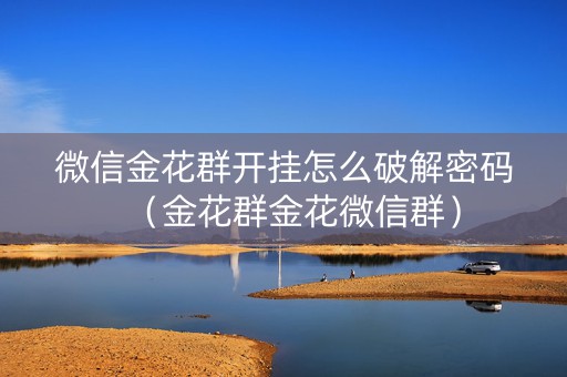 微信金花群开挂怎么破解密码（金花群金花微信群）