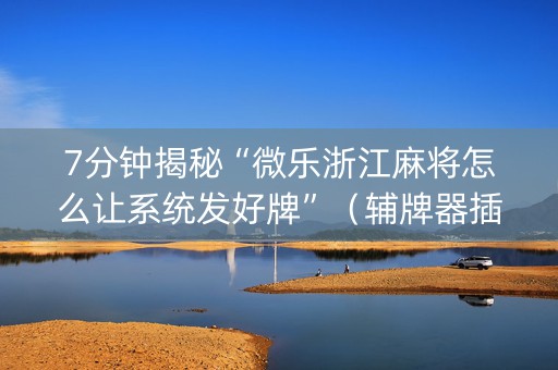 7分钟揭秘“微乐浙江麻将怎么让系统发好牌”（辅牌器插件购买)