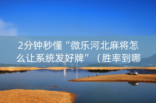 2分钟秒懂“微乐河北麻将怎么让系统发好牌”（胜率到哪调)