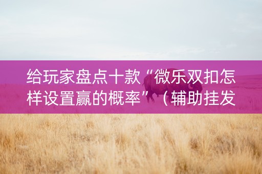 给玩家盘点十款“微乐双扣怎样设置赢的概率”（辅助挂发牌规律)