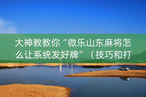 大神教教你“微乐山东麻将怎么让系统发好牌”（技巧和打好牌方法)