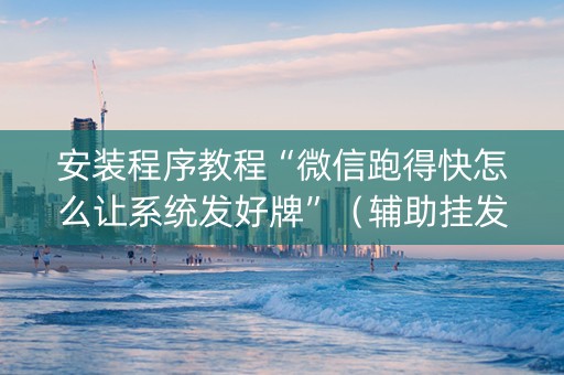 安装程序教程“微信跑得快怎么让系统发好牌”（辅助挂发牌规律)