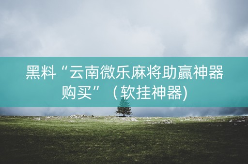 黑料“云南微乐麻将助赢神器购买”（软挂神器)