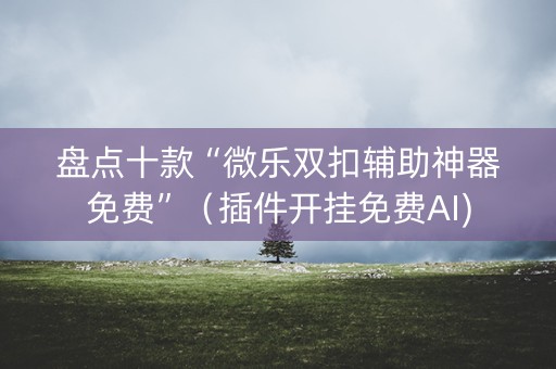 盘点十款“微乐双扣辅助神器免费”（插件开挂免费AI)