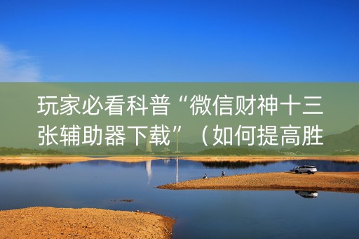 玩家必看科普“微信财神十三张辅助器下载”（如何提高胜率)