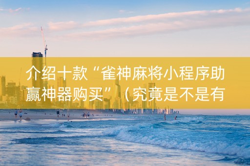 介绍十款“雀神麻将小程序助赢神器购买”（究竟是不是有挂)
