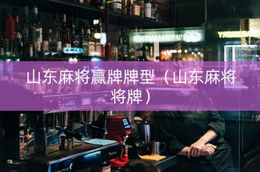 山东麻将赢牌牌型（山东麻将将牌）