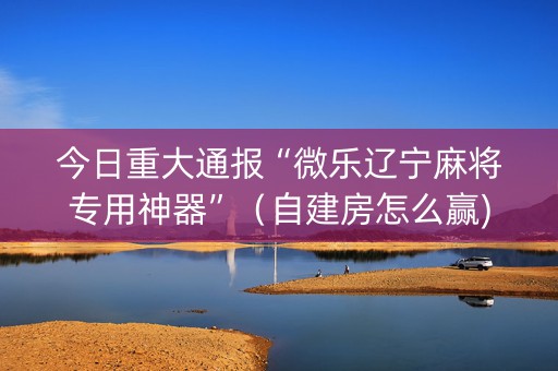 今日重大通报“微乐辽宁麻将专用神器”（自建房怎么赢)
