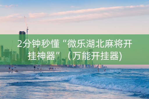 2分钟秒懂“微乐湖北麻将开挂神器”（万能开挂器)