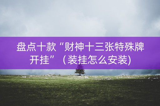 盘点十款“财神十三张特殊牌开挂”（装挂怎么安装)