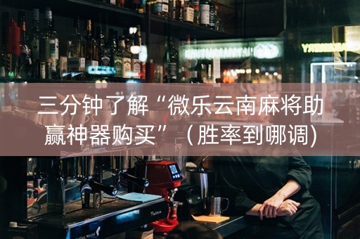 三分钟了解“微乐云南麻将助赢神器购买”（胜率到哪调)