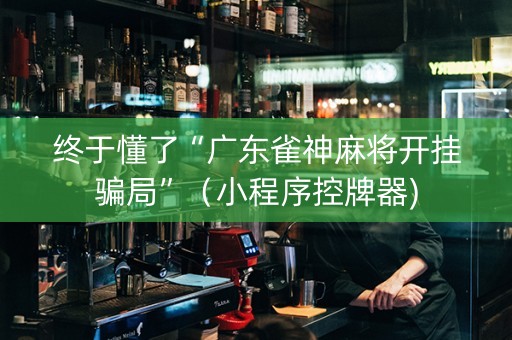 终于懂了“广东雀神麻将开挂骗局”（小程序控牌器)