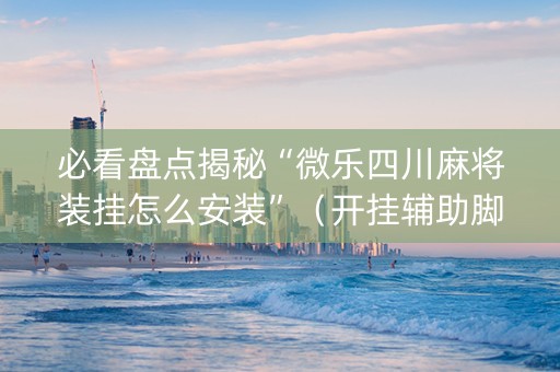 必看盘点揭秘“微乐四川麻将装挂怎么安装”（开挂辅助脚本)