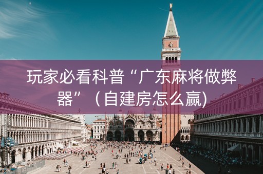 玩家必看科普“广东麻将做弊器”（自建房怎么赢)