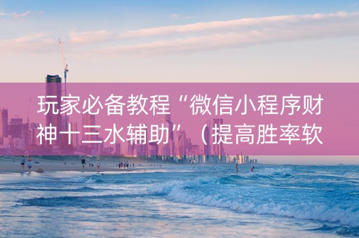 玩家必备教程“微信小程序财神十三水辅助”（提高胜率软件)