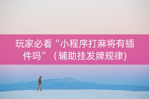 玩家必看“小程序打麻将有插件吗”（辅助挂发牌规律)