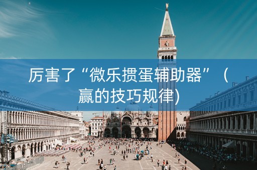厉害了“微乐掼蛋辅助器”（赢的技巧规律)