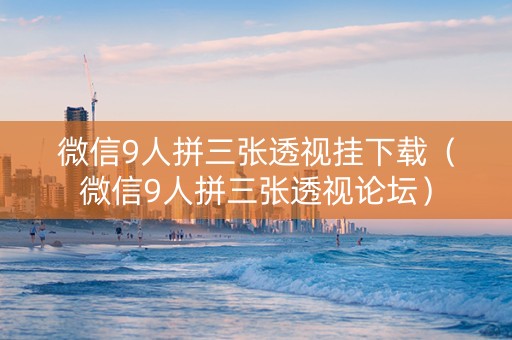 微信9人拼三张透视挂下载（微信9人拼三张透视论坛）