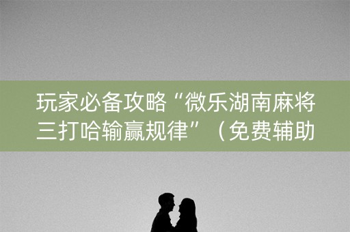 玩家必备攻略“微乐湖南麻将三打哈输赢规律”（免费辅助)