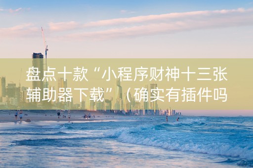 盘点十款“小程序财神十三张辅助器下载”（确实有插件吗)