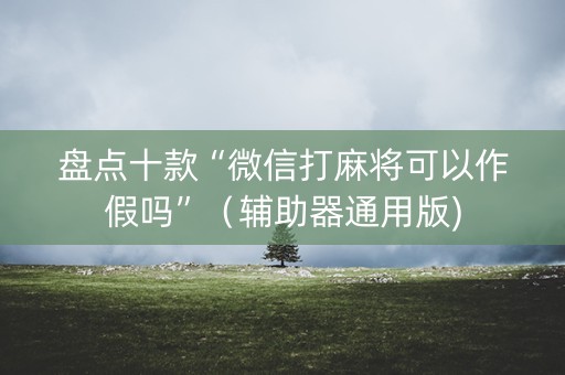 盘点十款“微信打麻将可以作假吗”（辅助器通用版)