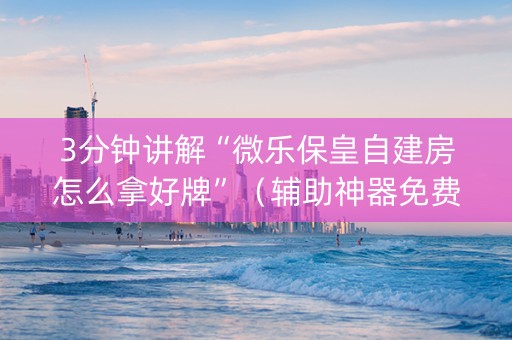 3分钟讲解“微乐保皇自建房怎么拿好牌”（辅助神器免费)