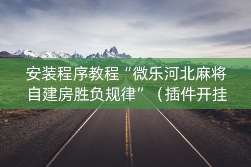 安装程序教程“微乐河北麻将自建房胜负规律”（插件开挂免费AI)
