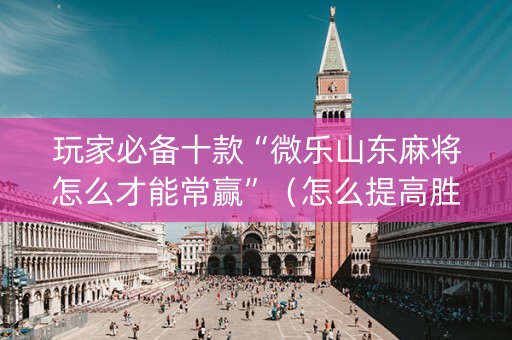 玩家必备十款“微乐山东麻将怎么才能常赢”（怎么提高胜率)