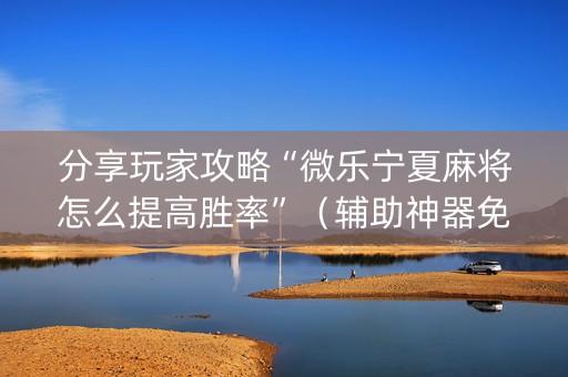 分享玩家攻略“微乐宁夏麻将怎么提高胜率”（辅助神器免费)