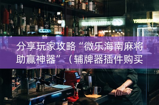 分享玩家攻略“微乐海南麻将助赢神器”（辅牌器插件购买)