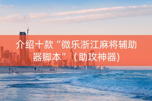 介绍十款“微乐浙江麻将辅助器脚本”（助攻神器)