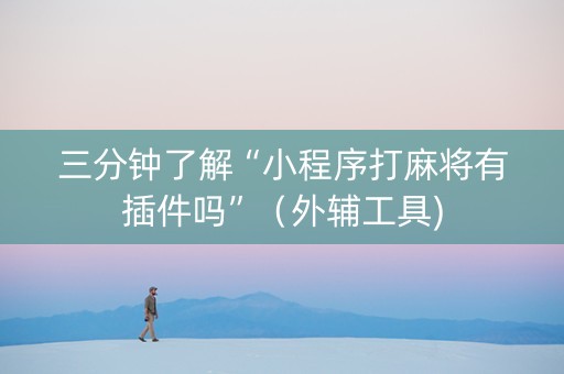 三分钟了解“小程序打麻将有插件吗”（外辅工具)