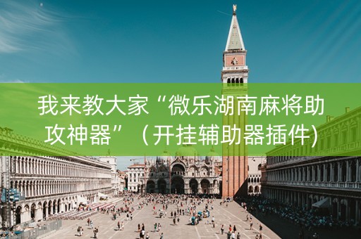 我来教大家“微乐湖南麻将助攻神器”（开挂辅助器插件)