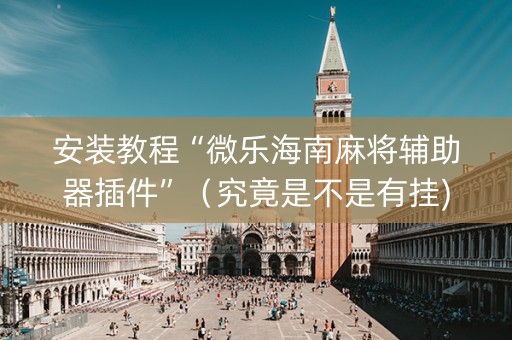安装教程“微乐海南麻将辅助器插件”（究竟是不是有挂)
