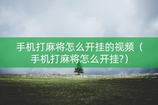 手机打麻将怎么开挂的视频（手机打麻将怎么开挂?）