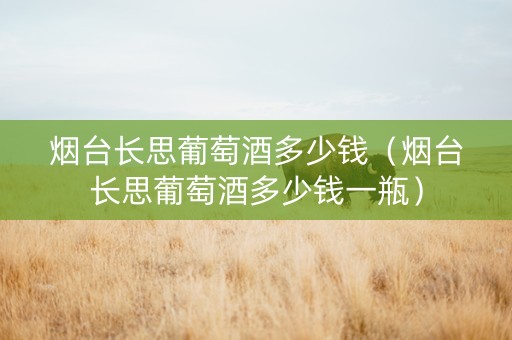 烟台长思葡萄酒多少钱（烟台长思葡萄酒多少钱一瓶）