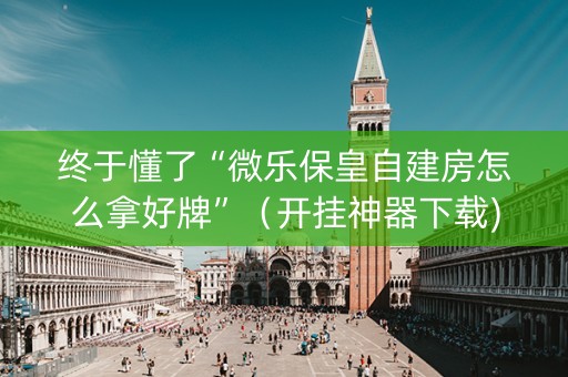 终于懂了“微乐保皇自建房怎么拿好牌”（开挂神器下载)
