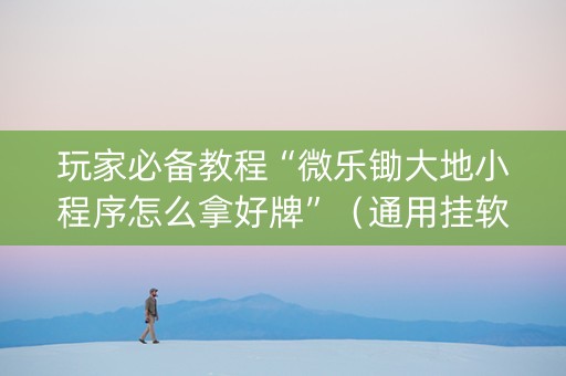 玩家必备教程“微乐锄大地小程序怎么拿好牌”（通用挂软件多少钱)