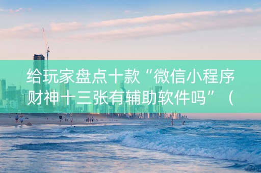 给玩家盘点十款“微信小程序财神十三张有辅助软件吗”（软件出售)