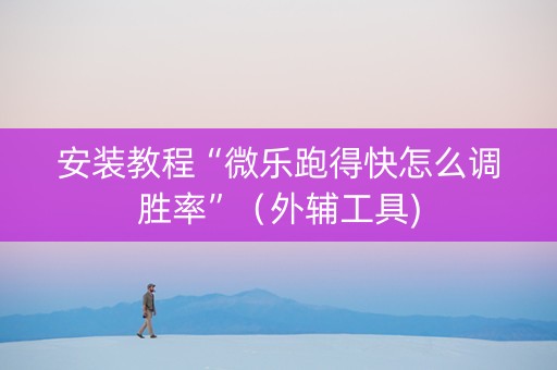 安装教程“微乐跑得快怎么调胜率”（外辅工具)