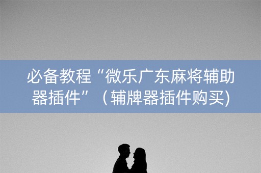 必备教程“微乐广东麻将辅助器插件”（辅牌器插件购买)