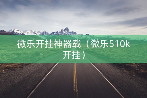 微乐开挂神器载（微乐510k开挂）