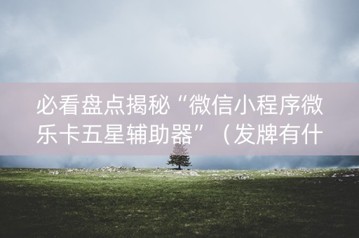 必看盘点揭秘“微信小程序微乐卡五星辅助器”（发牌有什么规律吗)