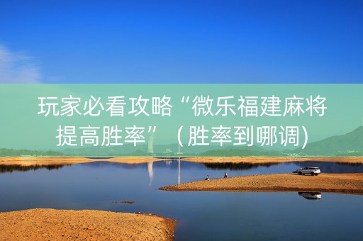 玩家必看攻略“微乐福建麻将提高胜率”（胜率到哪调)