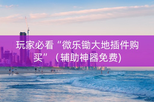 玩家必看“微乐锄大地插件购买”（辅助神器免费)