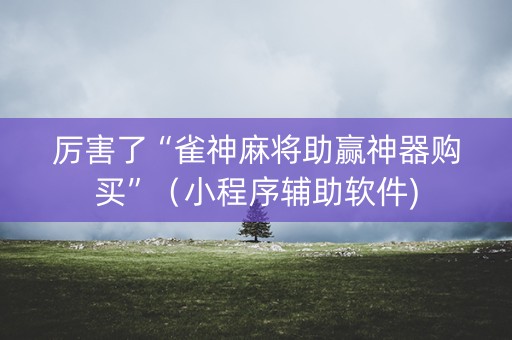 厉害了“雀神麻将助赢神器购买”（小程序辅助软件)