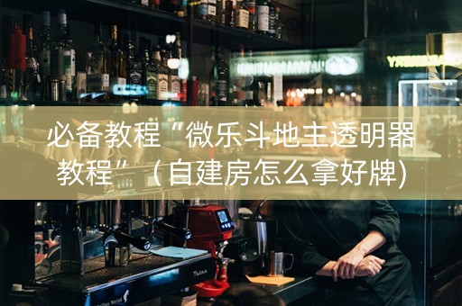 必备教程“微乐斗地主透明器教程”（自建房怎么拿好牌)