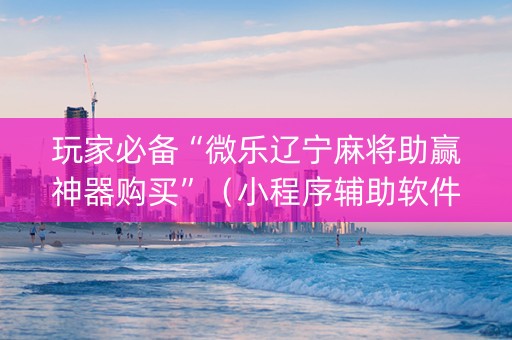 玩家必备“微乐辽宁麻将助赢神器购买”（小程序辅助软件)