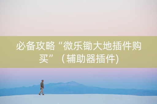 必备攻略“微乐锄大地插件购买”（辅助器插件)